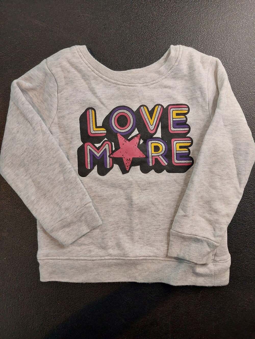 Garanimals Love More Star Graphic Gray Sweatshirt Toddler Size 2T